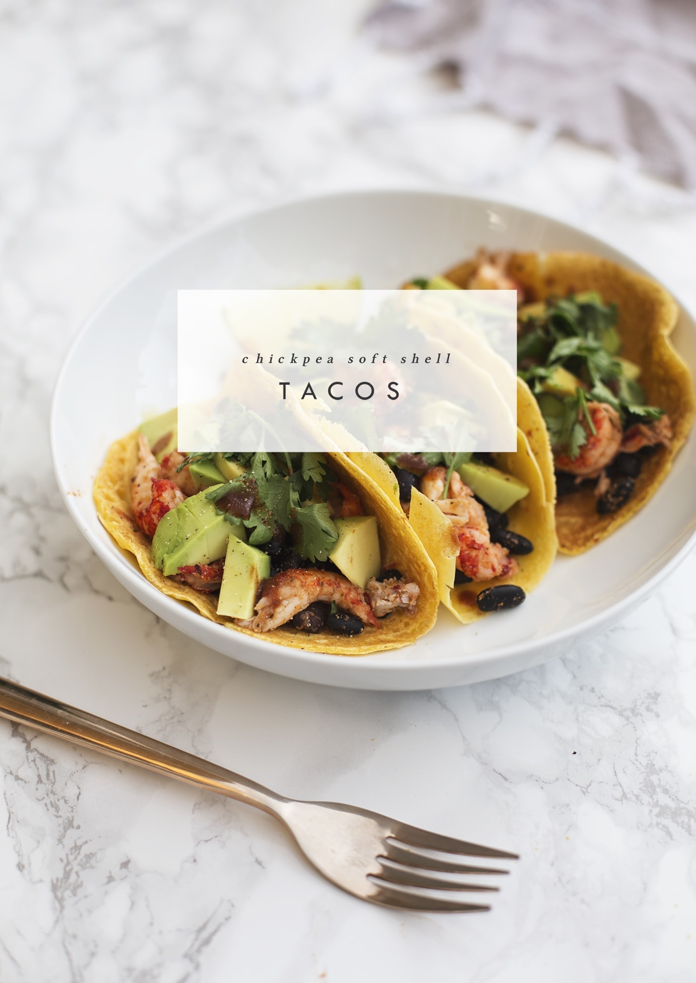 chickpea soft shell tacos | the lovely drawer