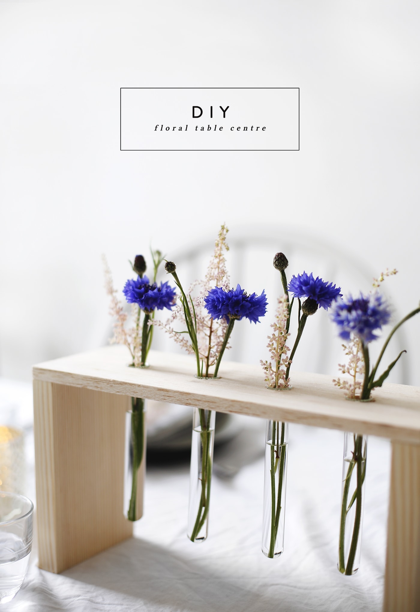 DIY floral table centre | home diy tutorials | a fun way to display flowers
