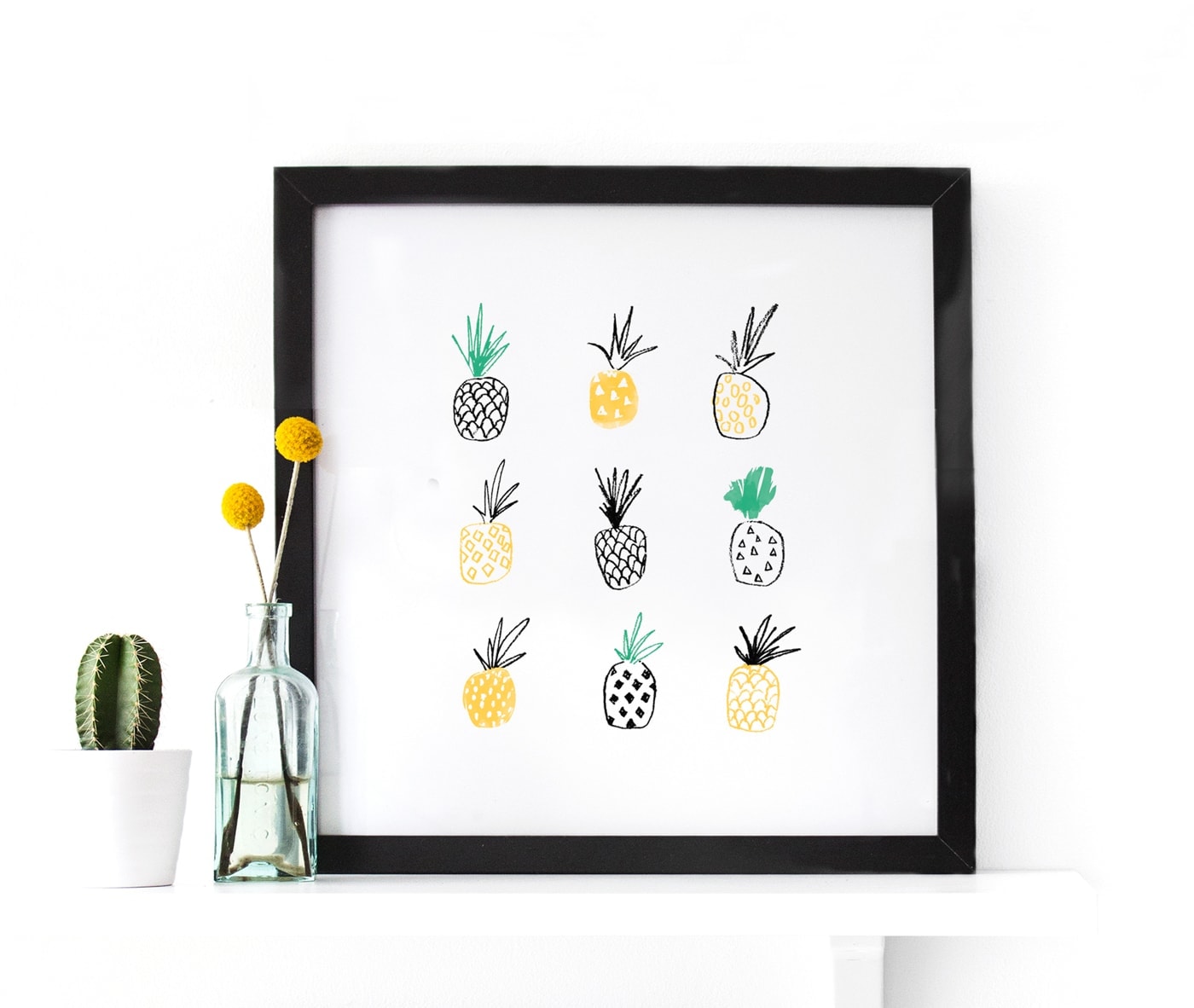 pineapple print | wall art | giveaway