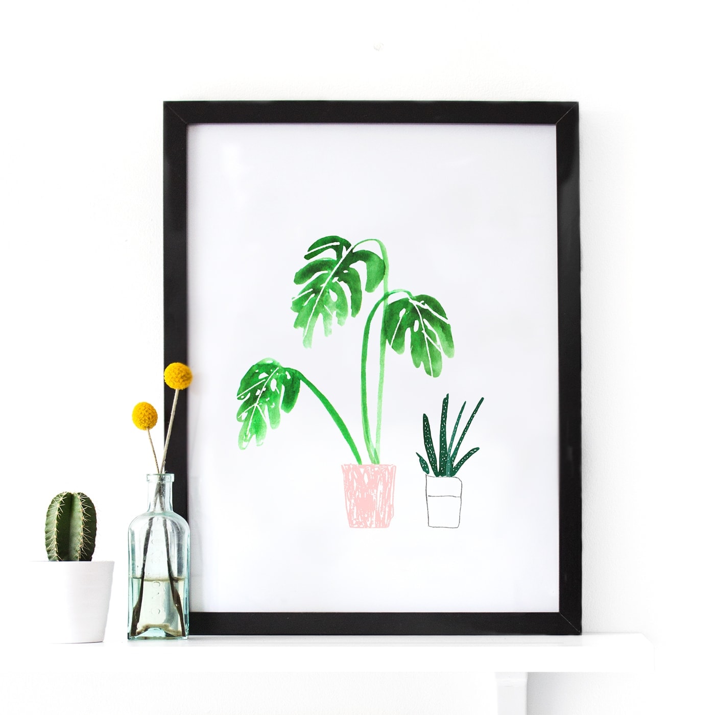 plant pot print | wall art | giveaway