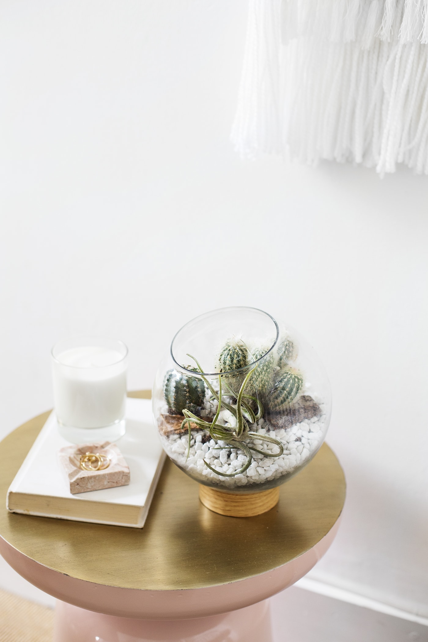 Easy mid century style terrarium project | home DIY | house plants | cacti | craft tutorial