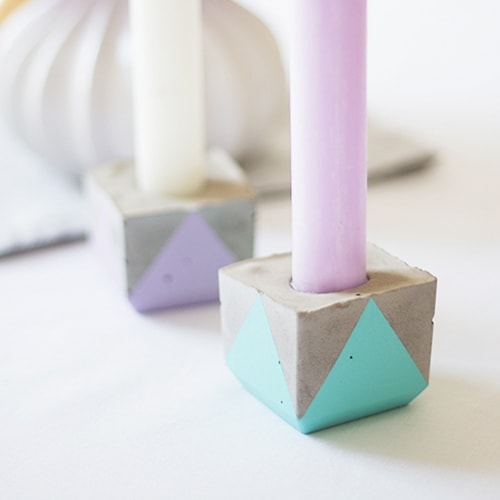 DIY-geometric-concrete-candle-holders-1