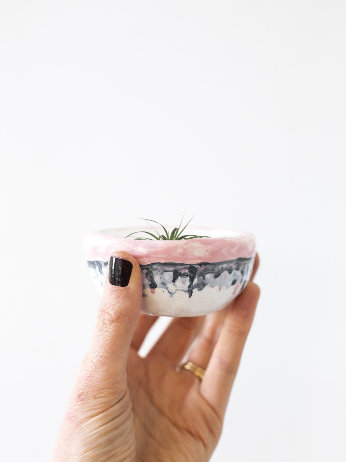 DIY clay drip pinch pots 3