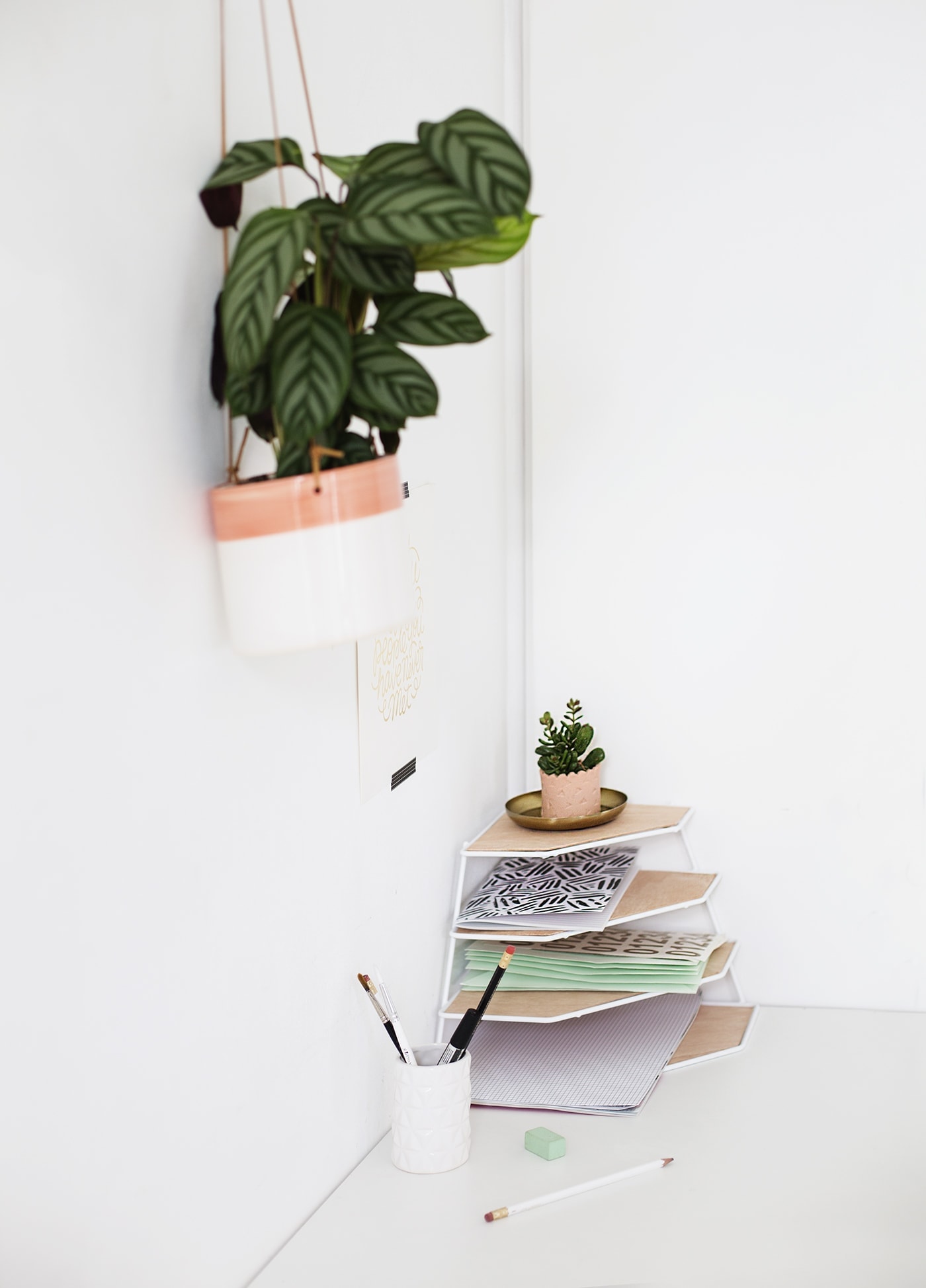 DIY balsa wood desk organiser | workspace tidy | easy craft ideas