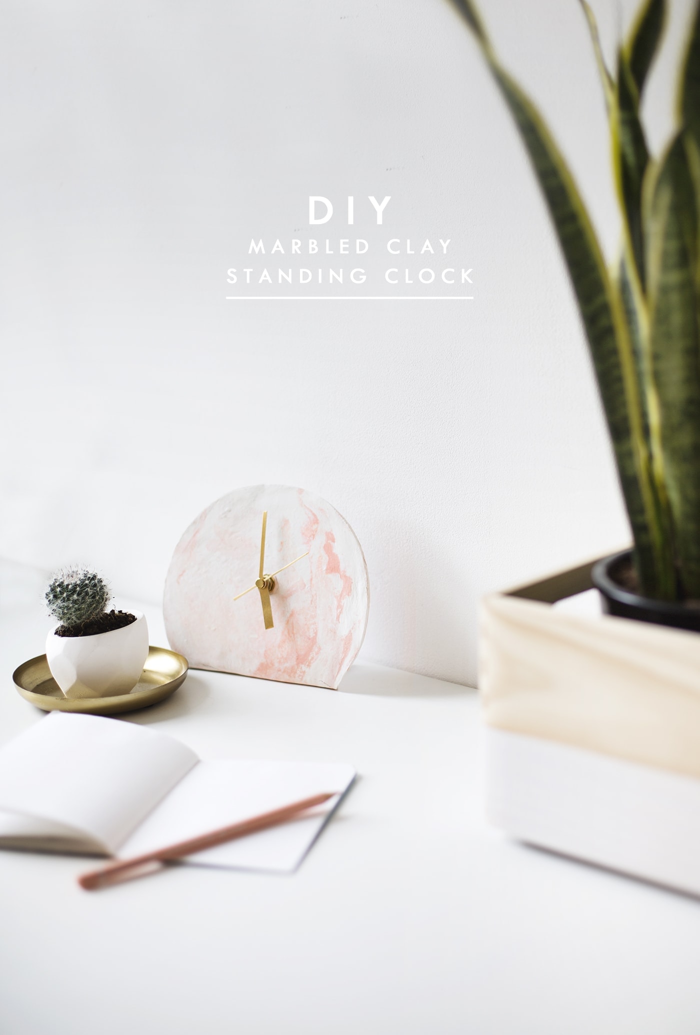 DIY mini standing desk clock | easy tutorial | polymer clay