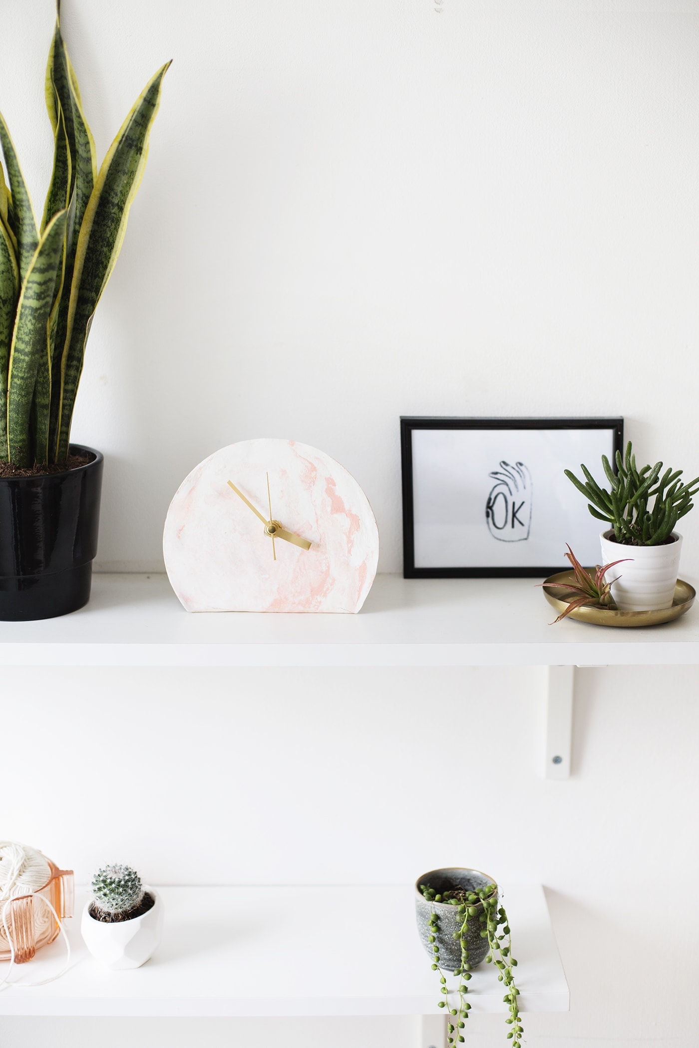 mini standing clock DIY for your desk or shelves | easy tutorial | polymer clay