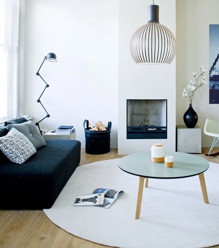 rugs in the home | living room | circular rug