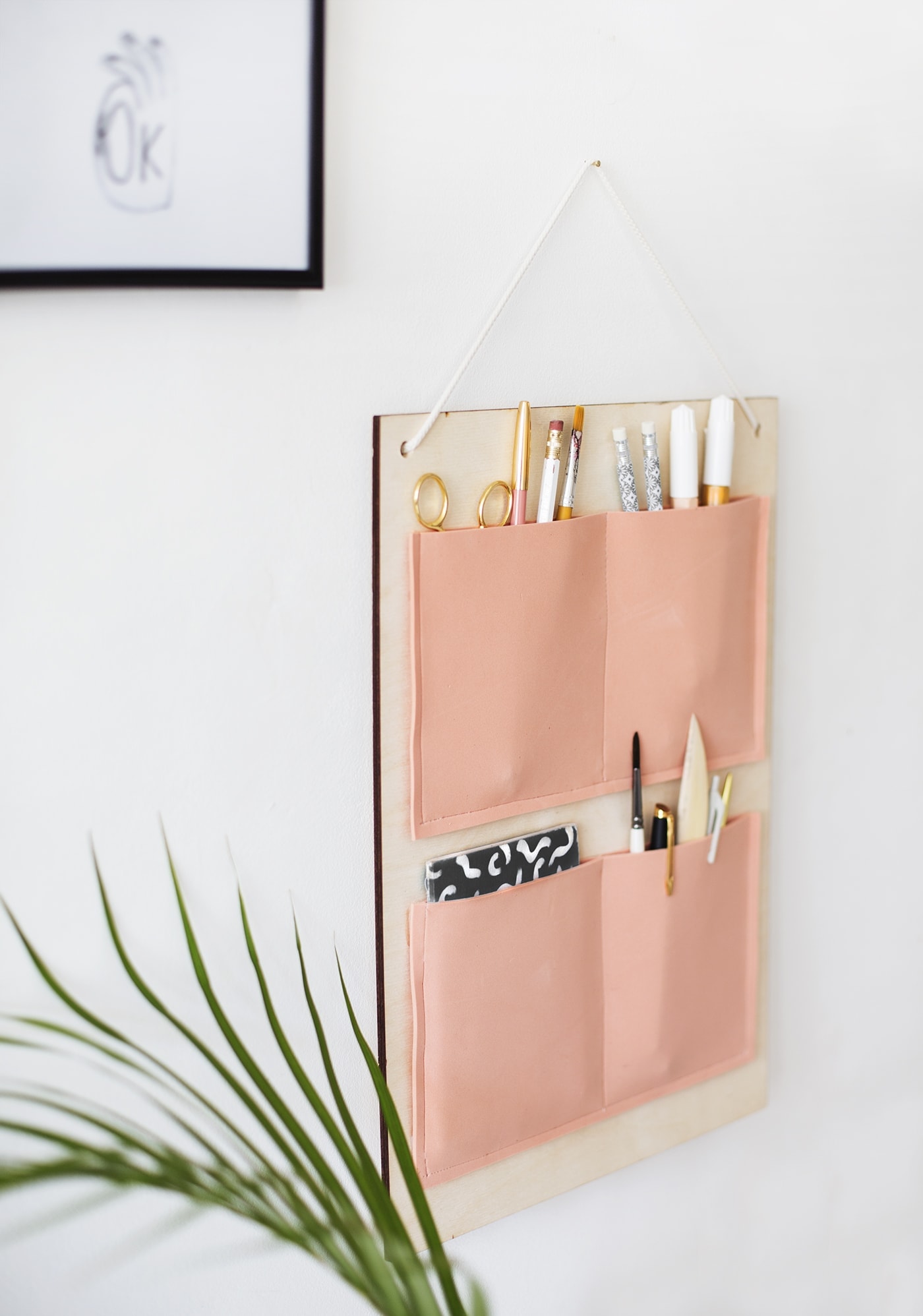 DIY hanging organiser for your study or anywhere in the house | easy craft ideas copy