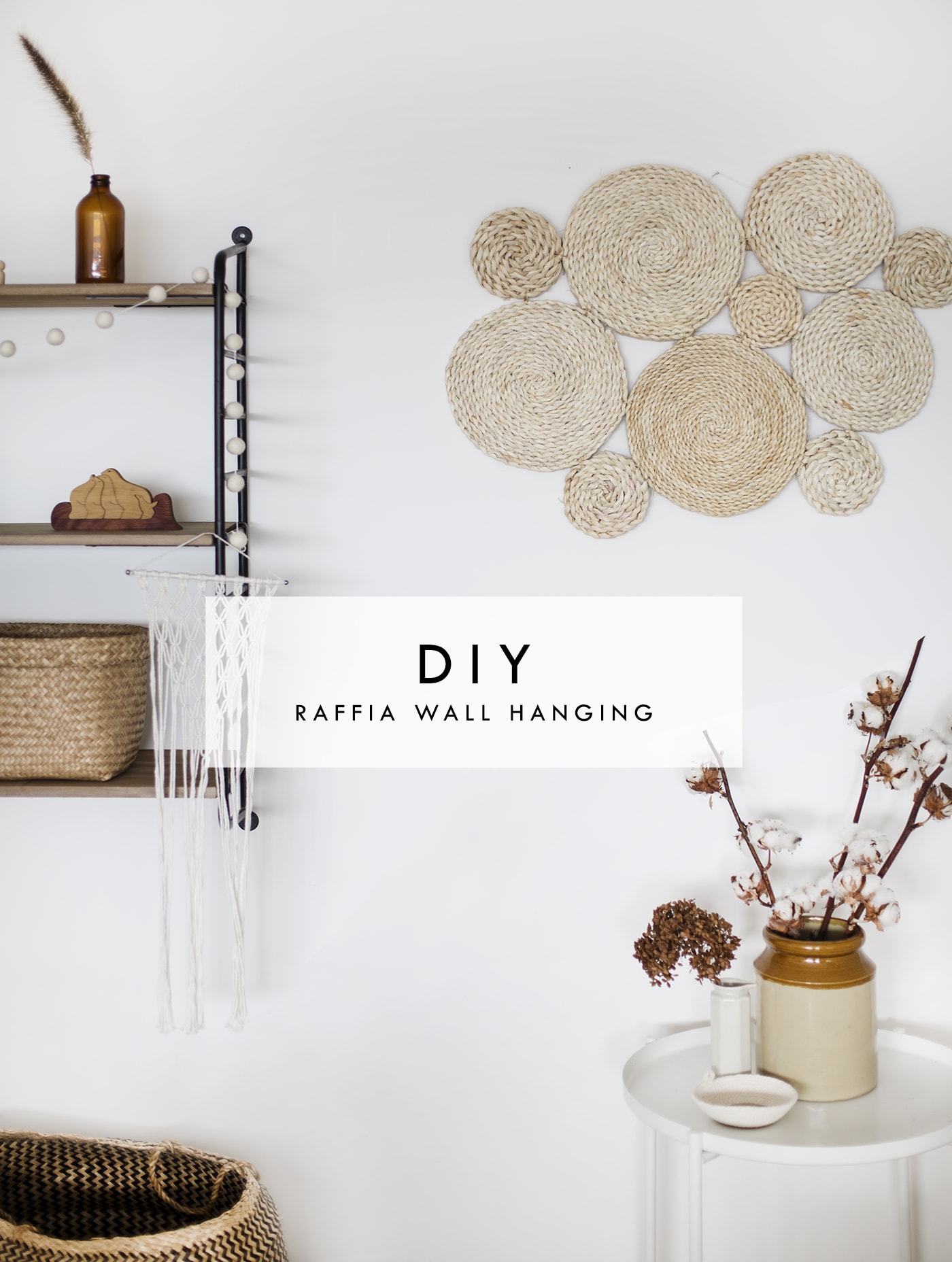 DIY Raffia Wall Hanging