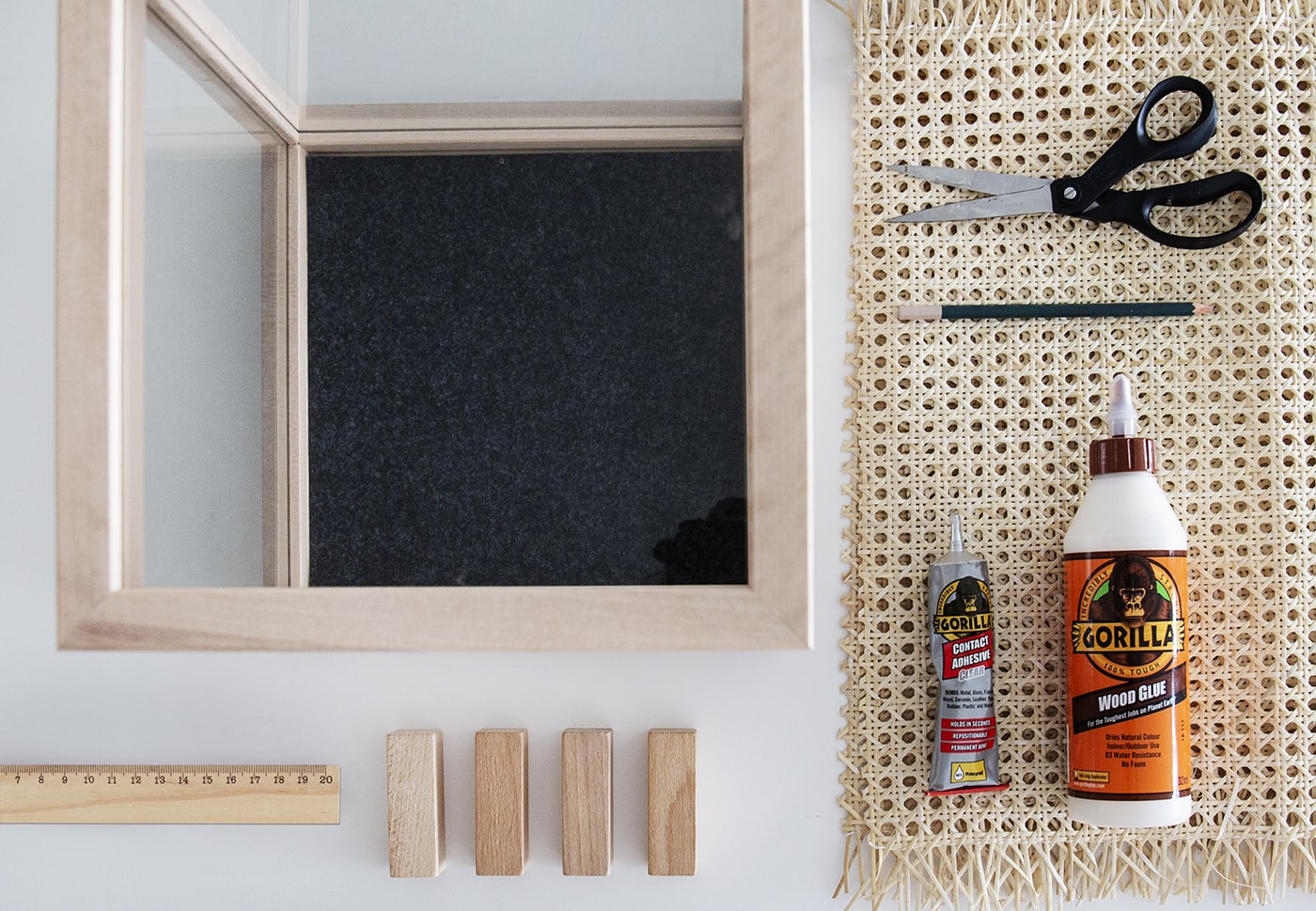 DIY Easy Rattan Storage Table With Gorilla Glue