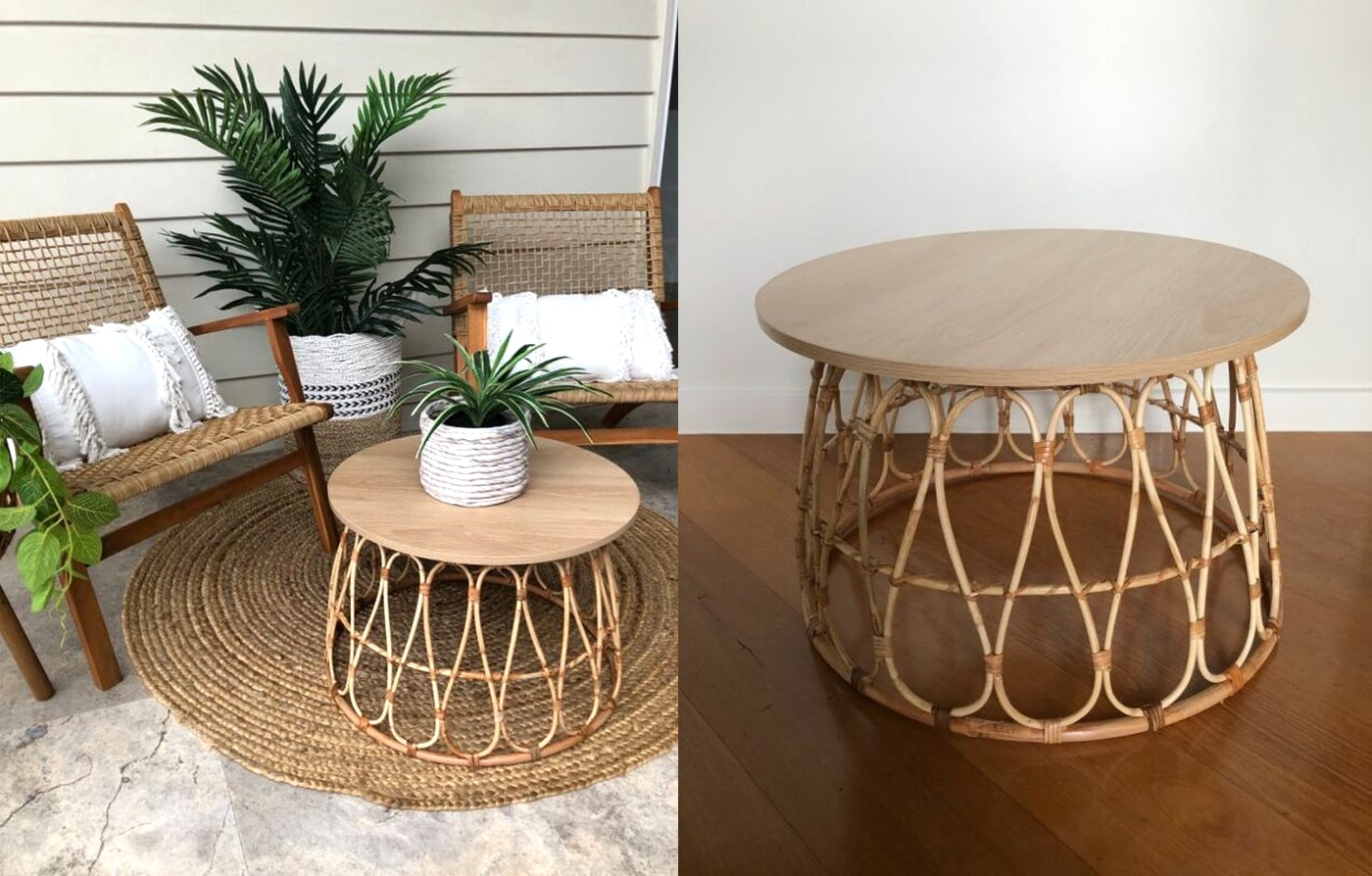 diy rattan stool