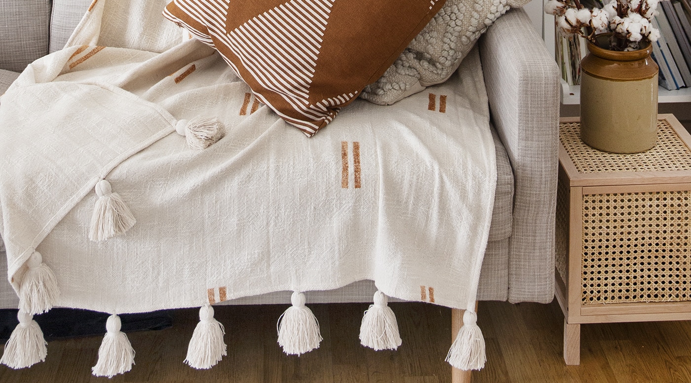 feature mudcloth throw