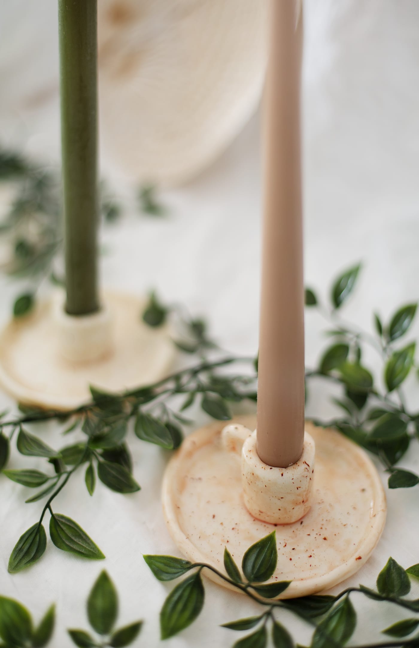 DIY Ceramic-look candleholders