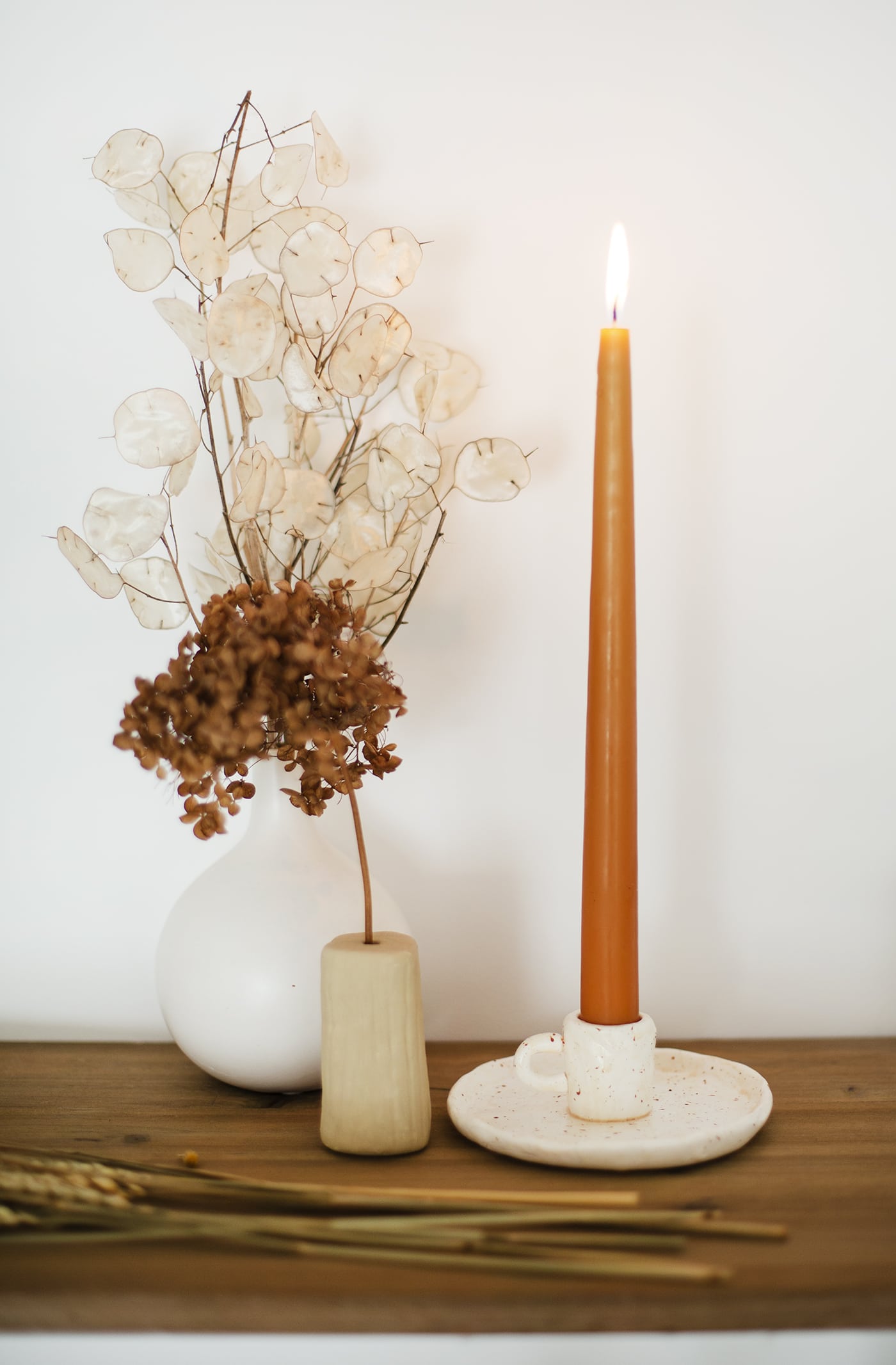 DIY Ceramic-look candleholders