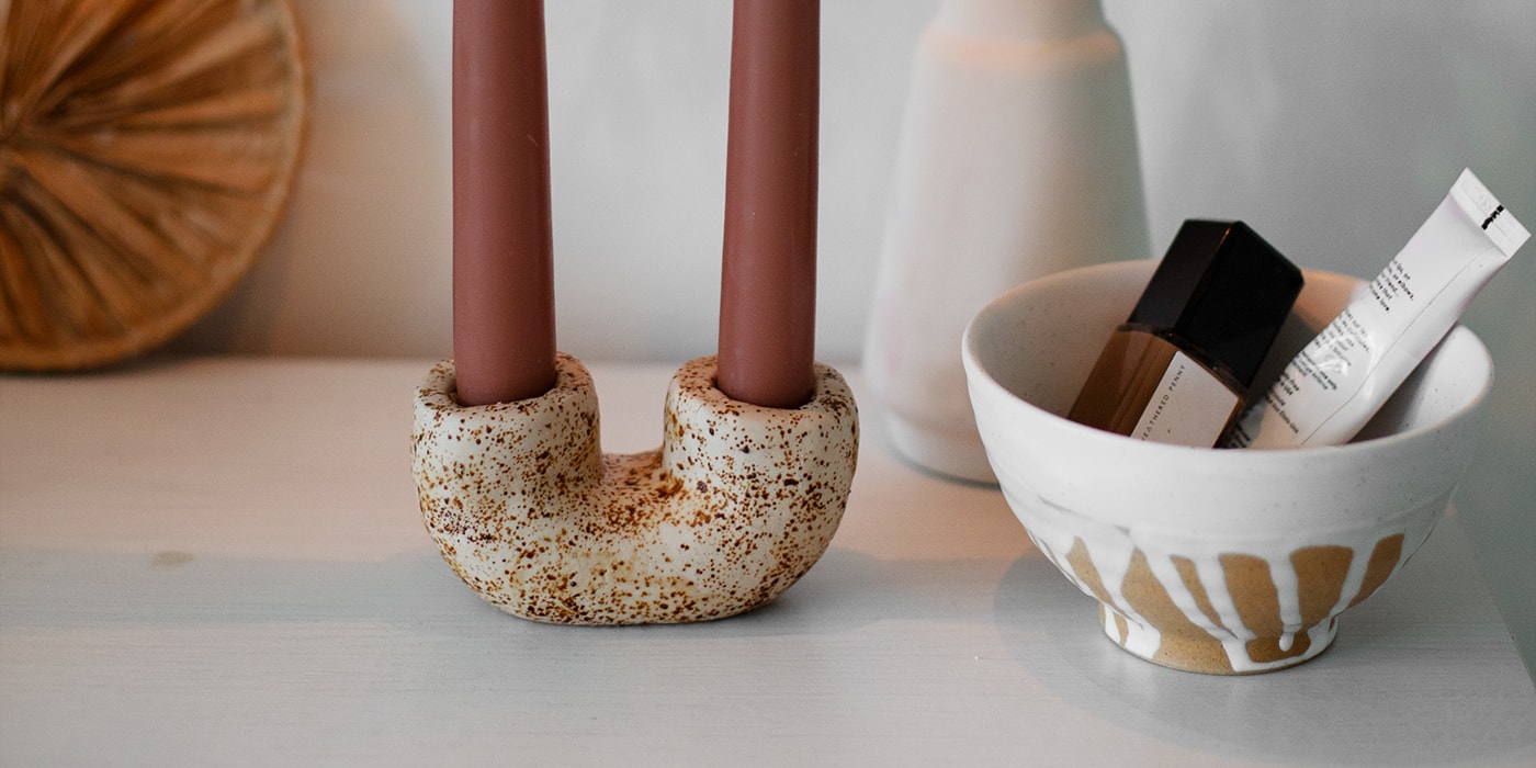 These DIY Speckled Candle Holders Come Together in Under an Hour -  SemiStories