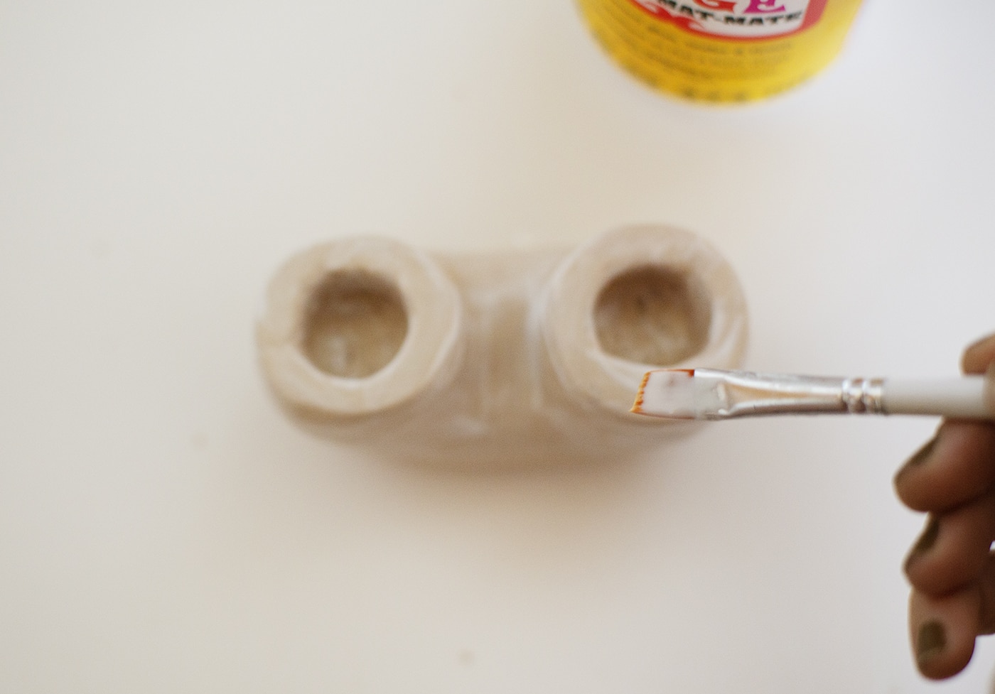 DIY Speckled Candle Holder