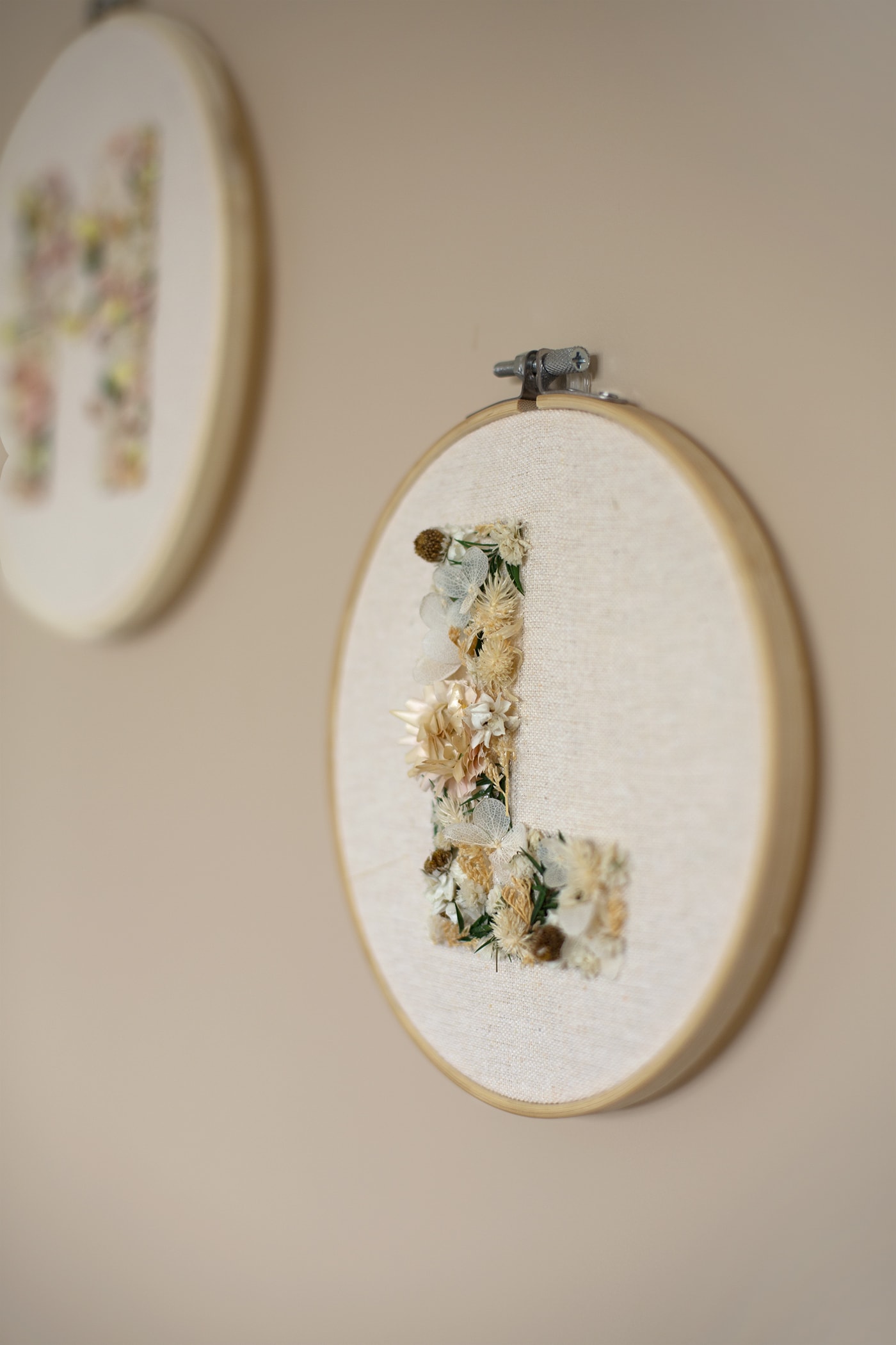 DIY Dried Flower Monogram